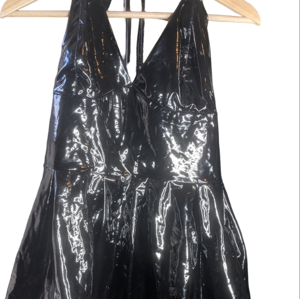 PVC Halter Dress Sexy